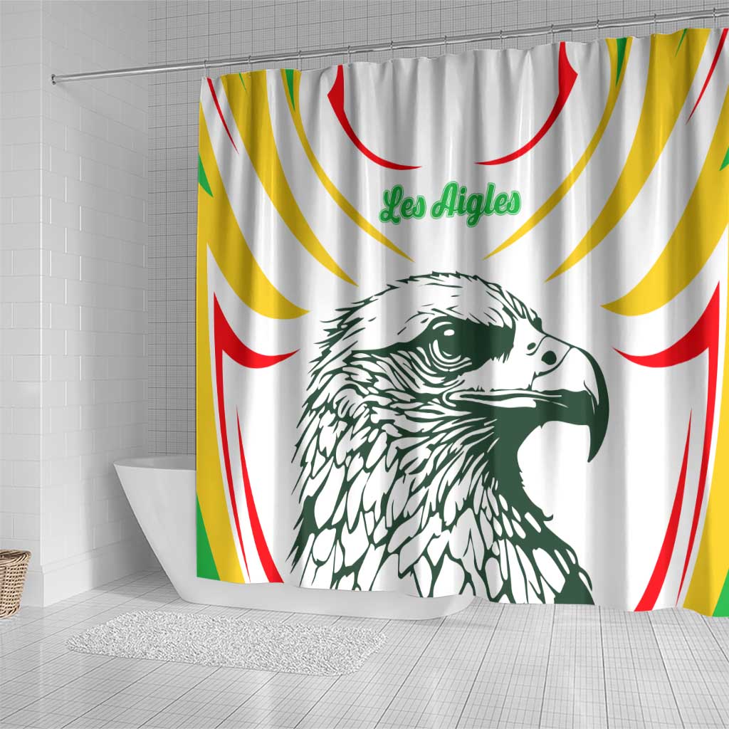 Mali Vulture Shower Curtain Sporty Style with National Flag Colors TS04
