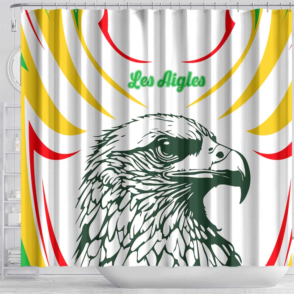 Mali Vulture Shower Curtain Sporty Style with National Flag Colors TS04