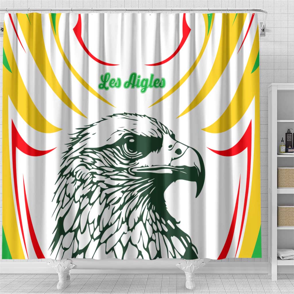 Mali Vulture Shower Curtain Sporty Style with National Flag Colors TS04