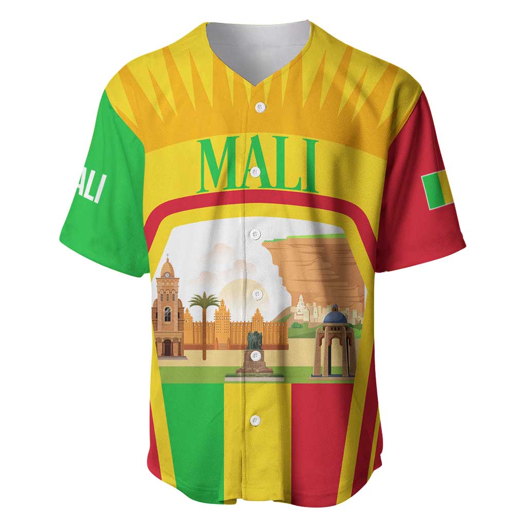 I Love Mali Baseball Jersey Famous Tourist Destinations TS04