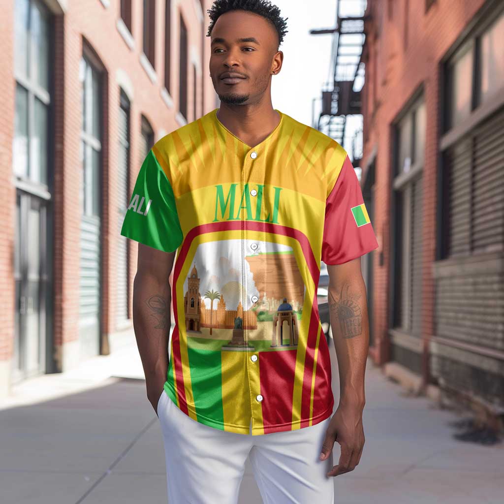 I Love Mali Baseball Jersey Famous Tourist Destinations TS04