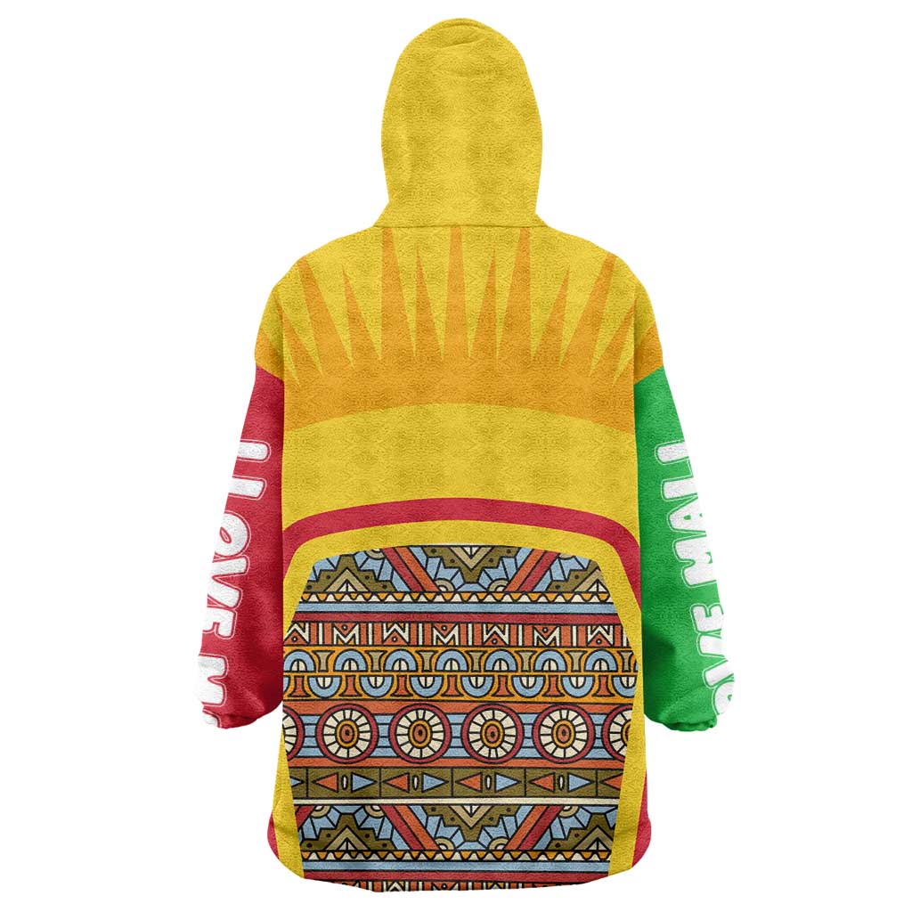 I Love Mali Wearable Blanket Hoodie Famous Tourist Destinations TS04