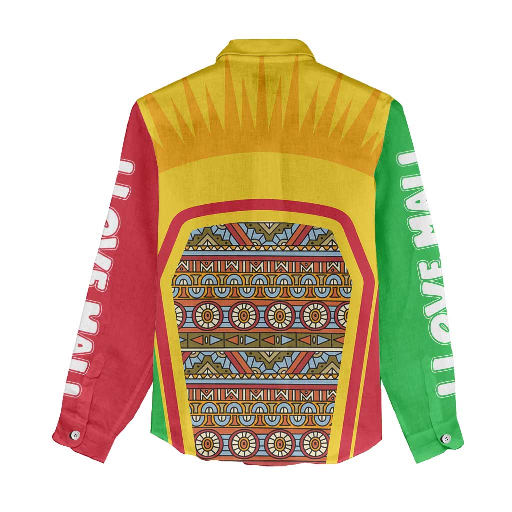 I Love Mali Women Casual Shirt Famous Tourist Destinations TS04