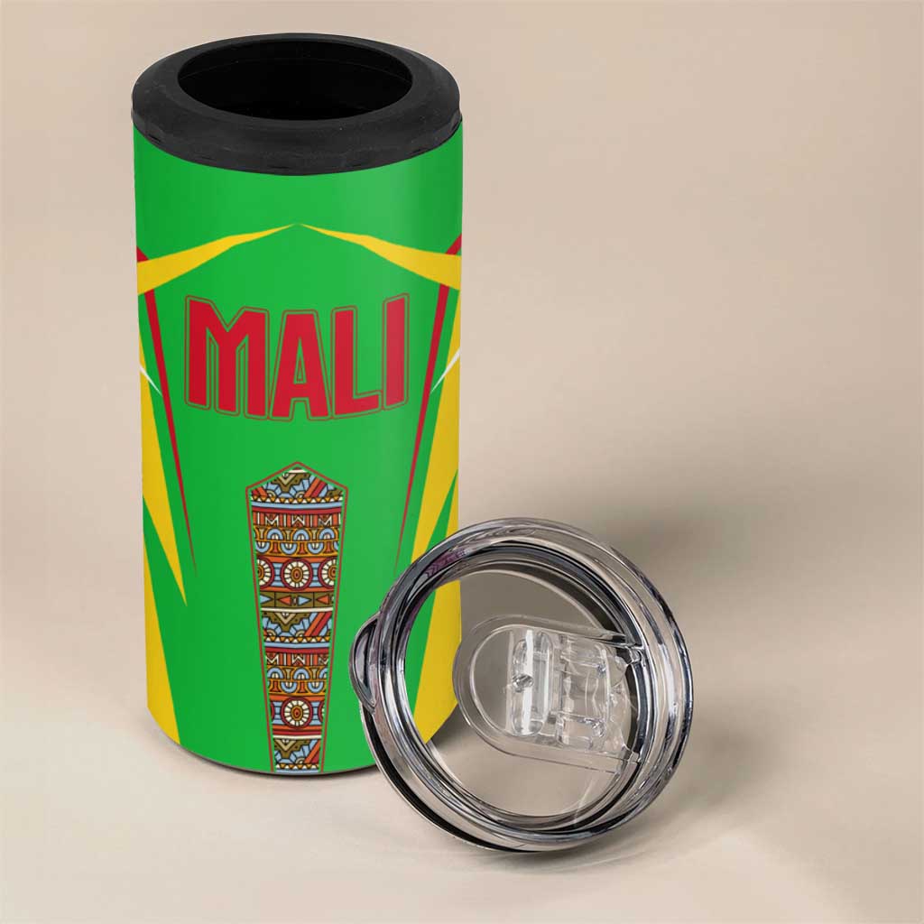 Mali Vulture Eagles 4 in 1 Can Cooler Tumbler African Pattern Flag Color TS04