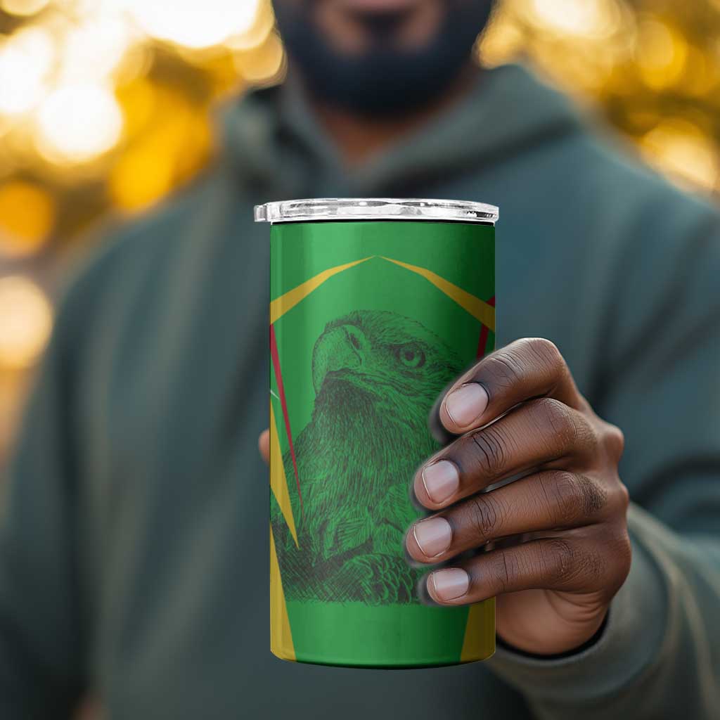 Mali Vulture Eagles 4 in 1 Can Cooler Tumbler African Pattern Flag Color TS04