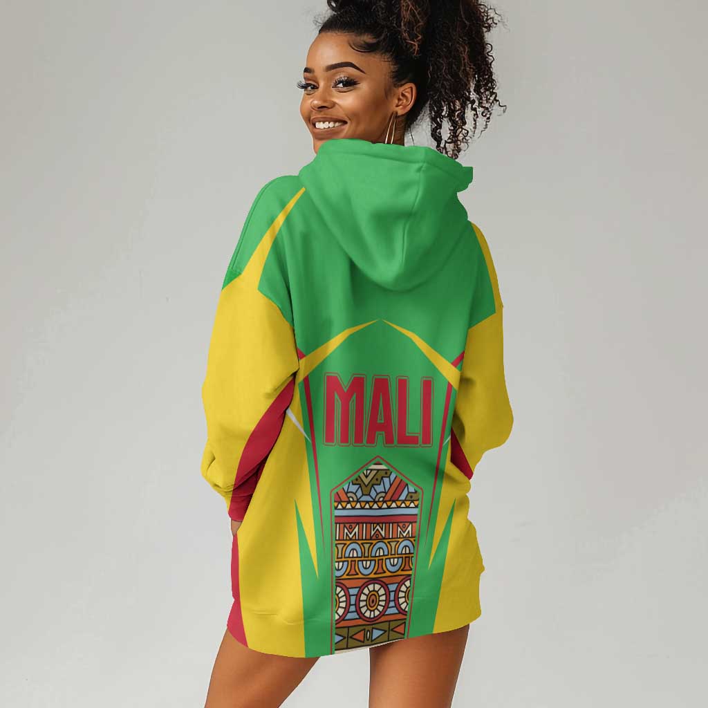 Mali Vulture Eagles Hoodie Dress African Pattern Flag Color TS04