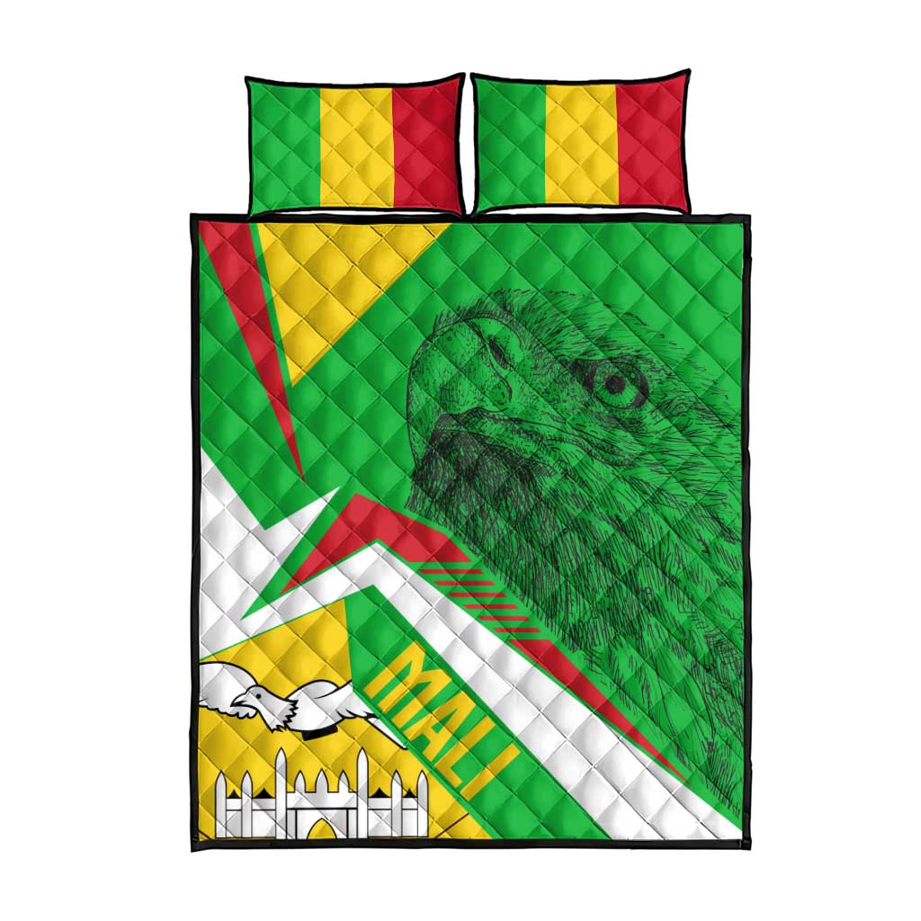 Mali Vulture Eagles Quilt Bed Set African Pattern Flag Color TS04