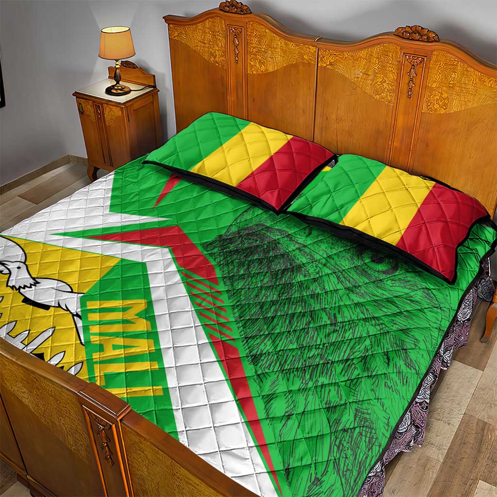 Mali Vulture Eagles Quilt Bed Set African Pattern Flag Color TS04