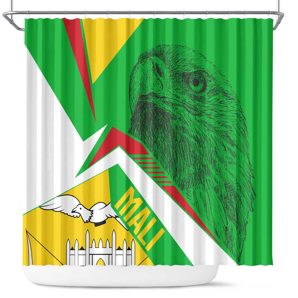 Mali Vulture Shower Curtain National Emblem Details & Traditional Patterns TS04