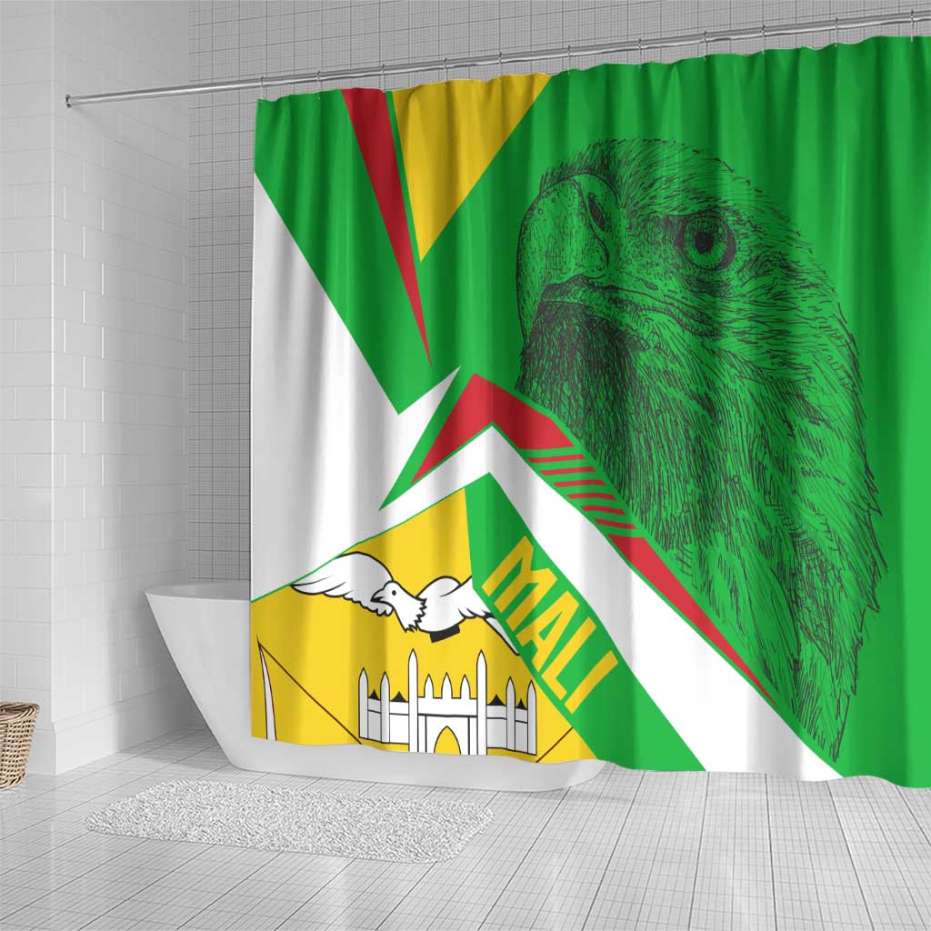 Mali Vulture Shower Curtain National Emblem Details & Traditional Patterns TS04