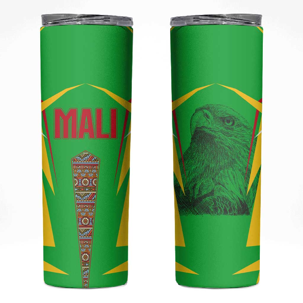 Mali Vulture Eagles Skinny Tumbler African Pattern Flag Color TS04