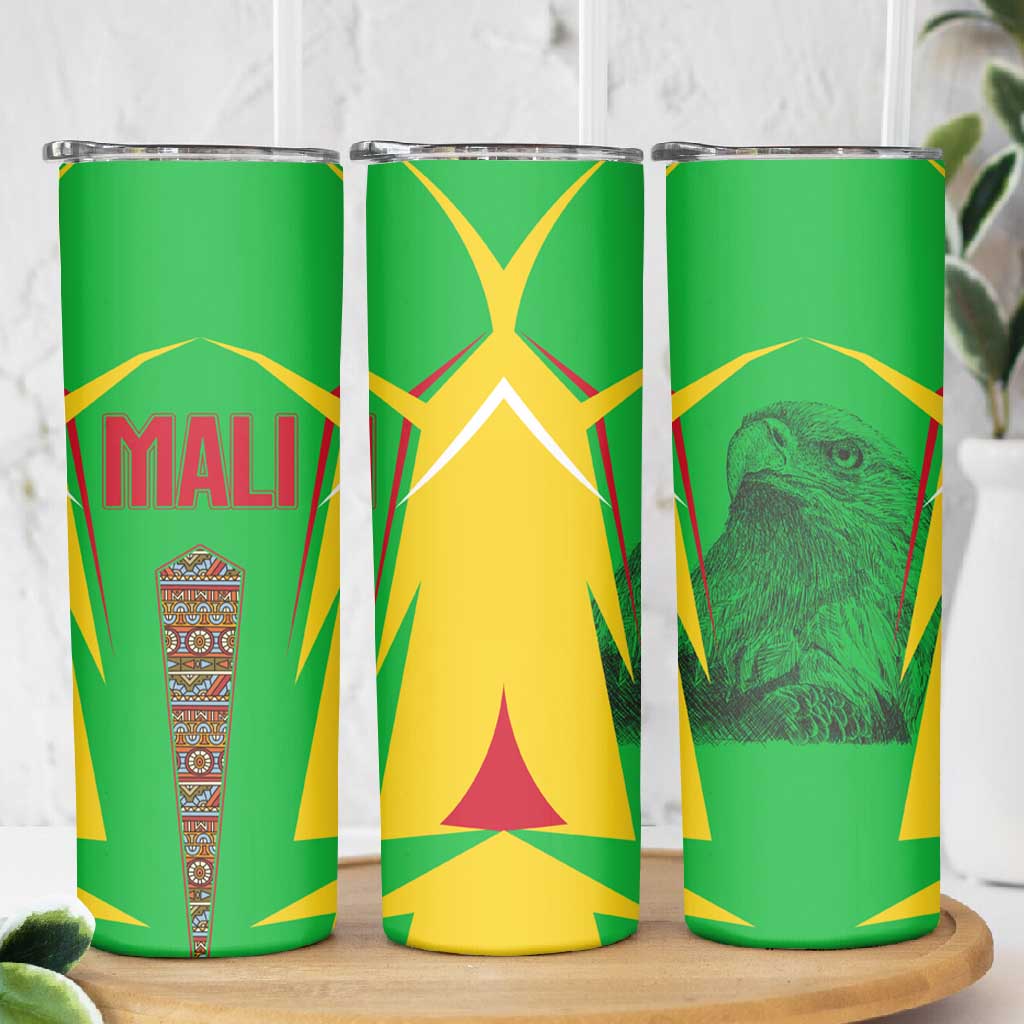 Mali Vulture Eagles Skinny Tumbler African Pattern Flag Color TS04
