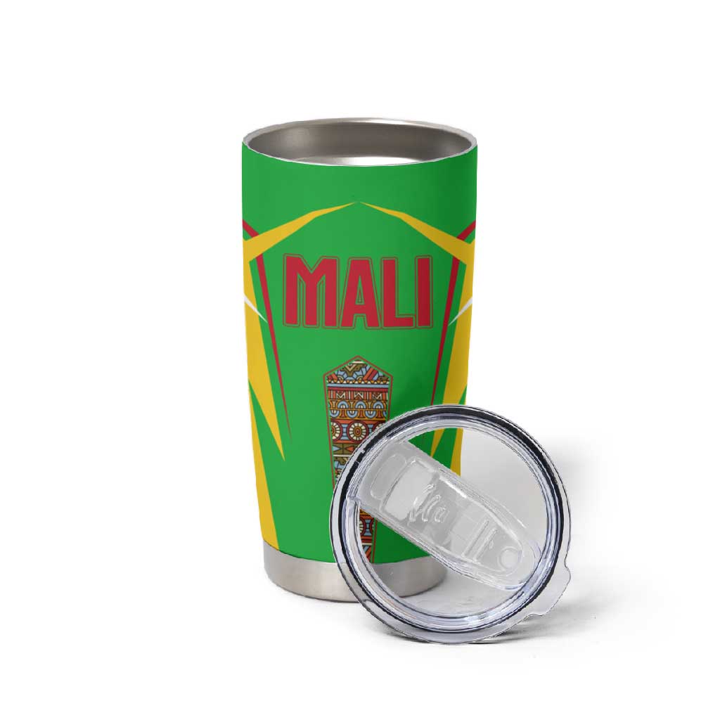 Mali Vulture Eagles Tumbler Cup African Pattern Flag Color TS04
