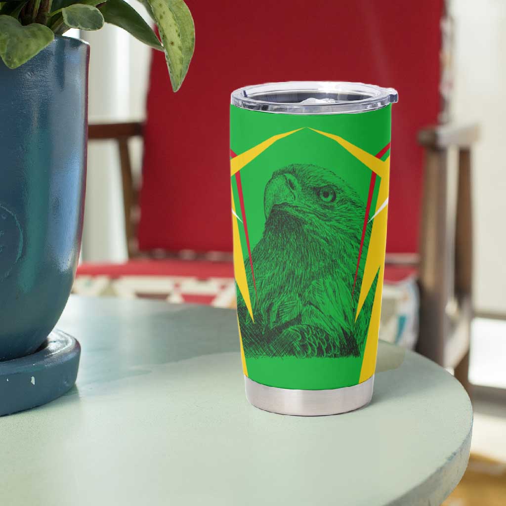 Mali Vulture Eagles Tumbler Cup African Pattern Flag Color TS04