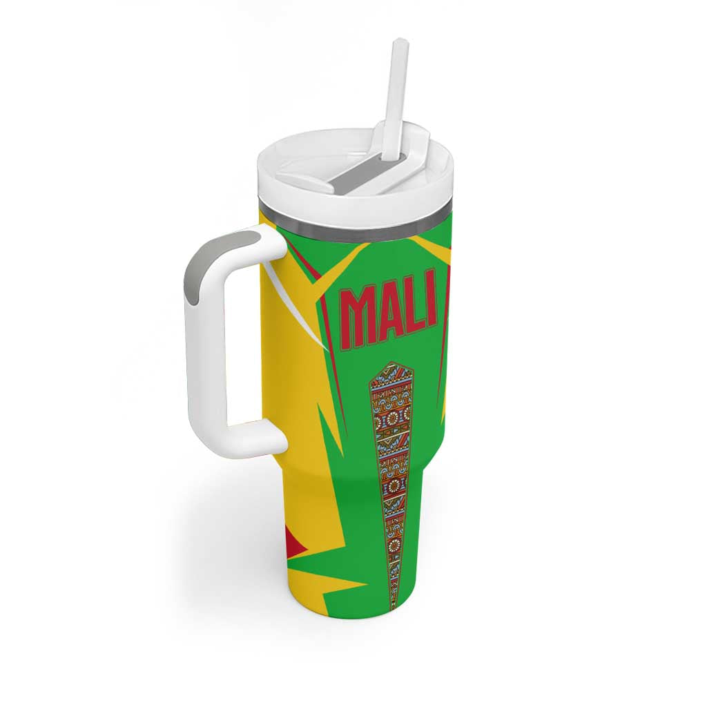 Mali Vulture Eagles Tumbler With Handle African Pattern Flag Color TS04