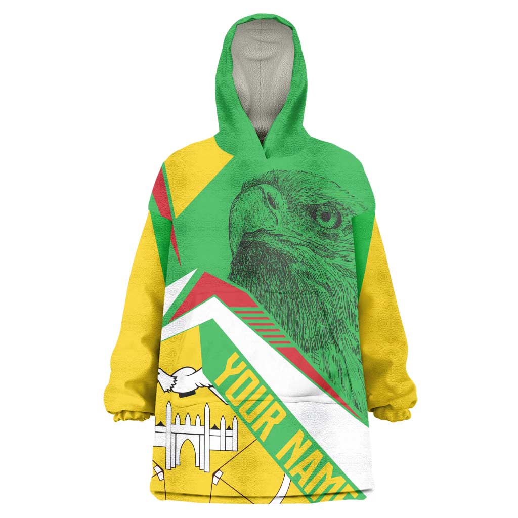 Mali Vulture Eagles Wearable Blanket Hoodie African Pattern Flag Color TS04