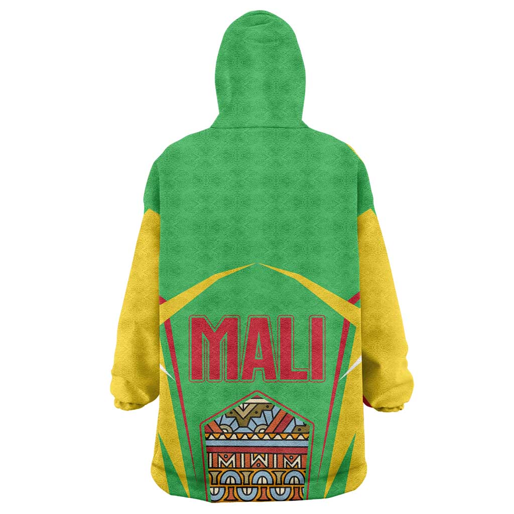 Mali Vulture Eagles Wearable Blanket Hoodie African Pattern Flag Color TS04