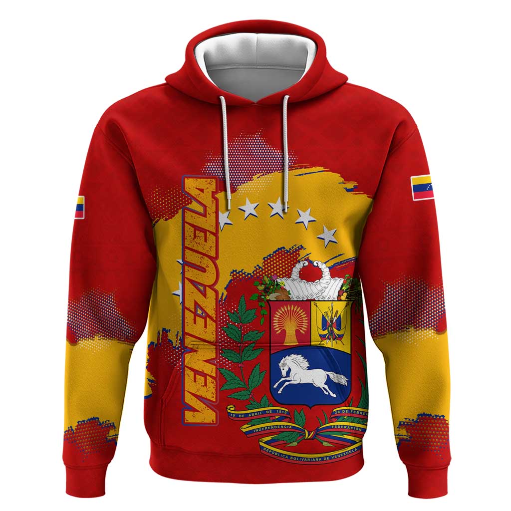 Venezuela Hoodie with National Coat of Arms Flag Map Spirit TS04