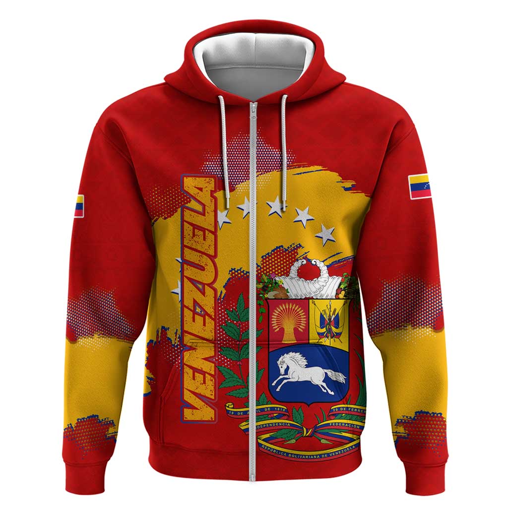 Venezuela Hoodie with National Coat of Arms Flag Map Spirit TS04