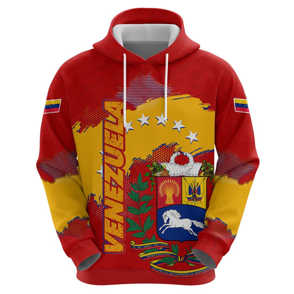 Venezuela Hoodie with National Coat of Arms Flag Map Spirit TS04