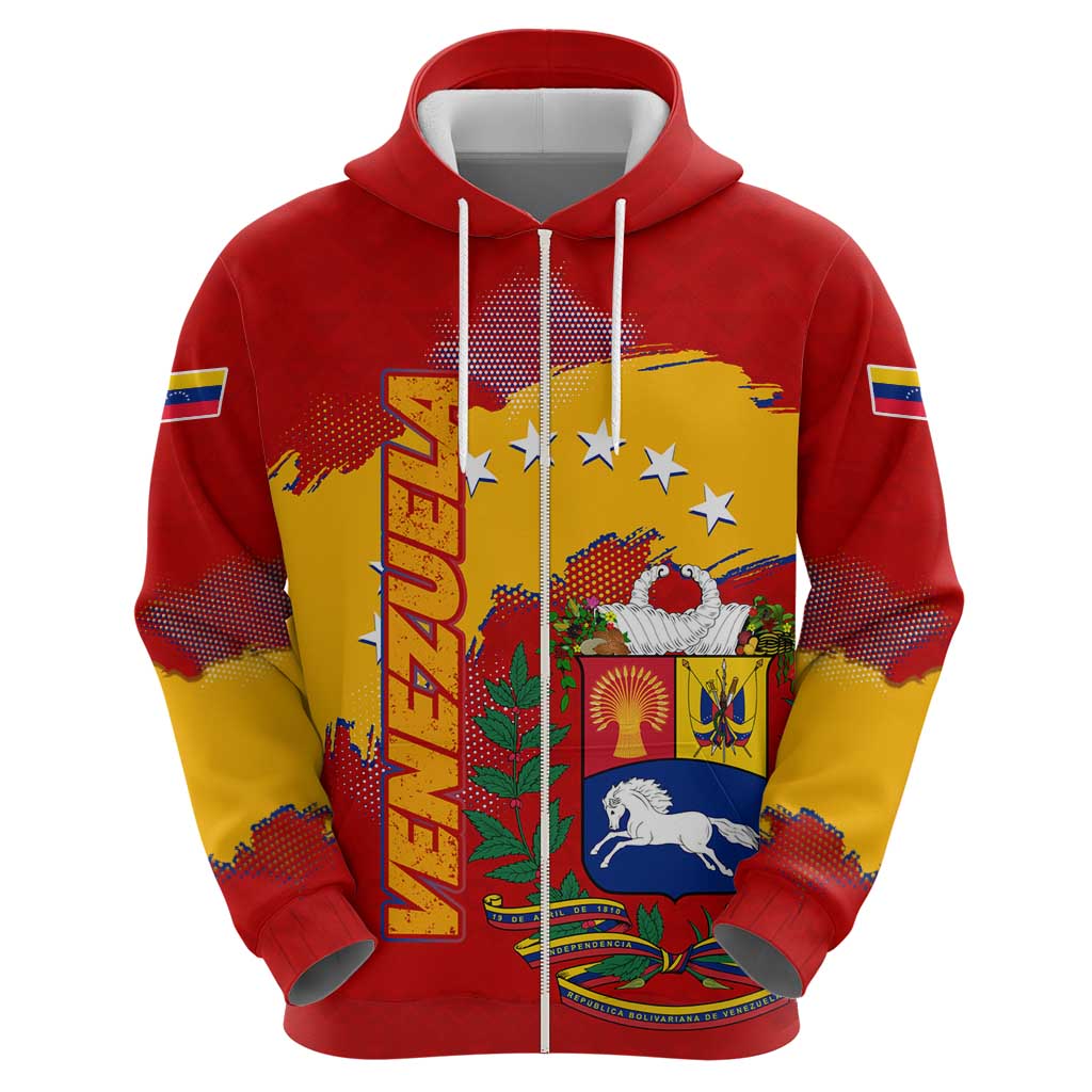 Venezuela Hoodie with National Coat of Arms Flag Map Spirit TS04
