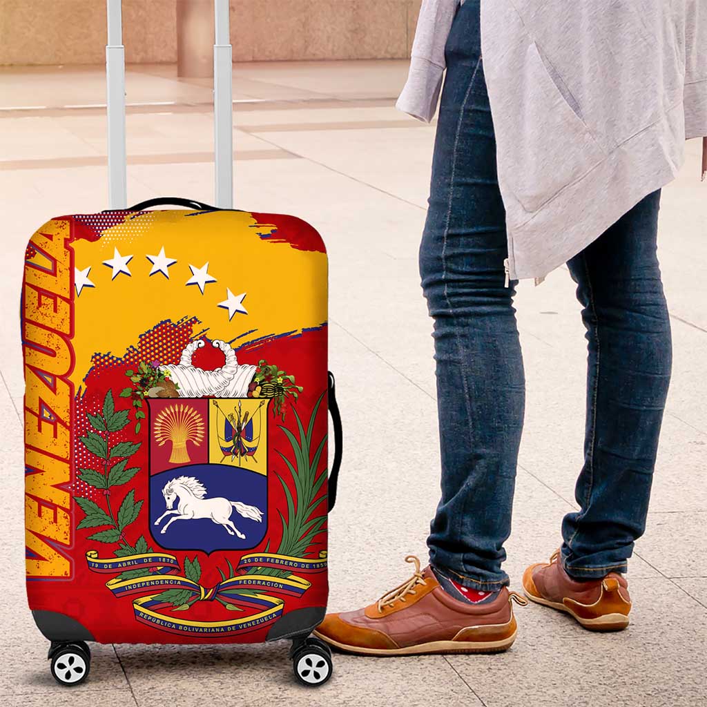 Venezuela Luggage Cover with National Coat of Arms Flag Map Spirit TS04
