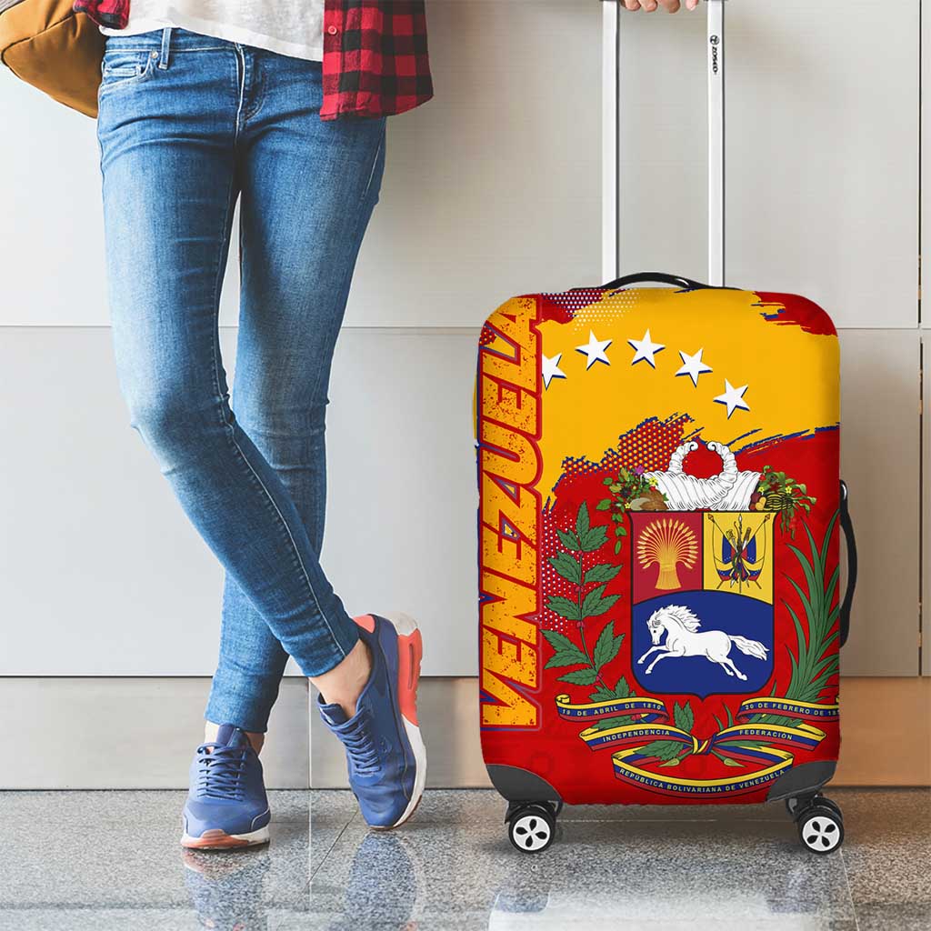 Venezuela Luggage Cover with National Coat of Arms Flag Map Spirit TS04