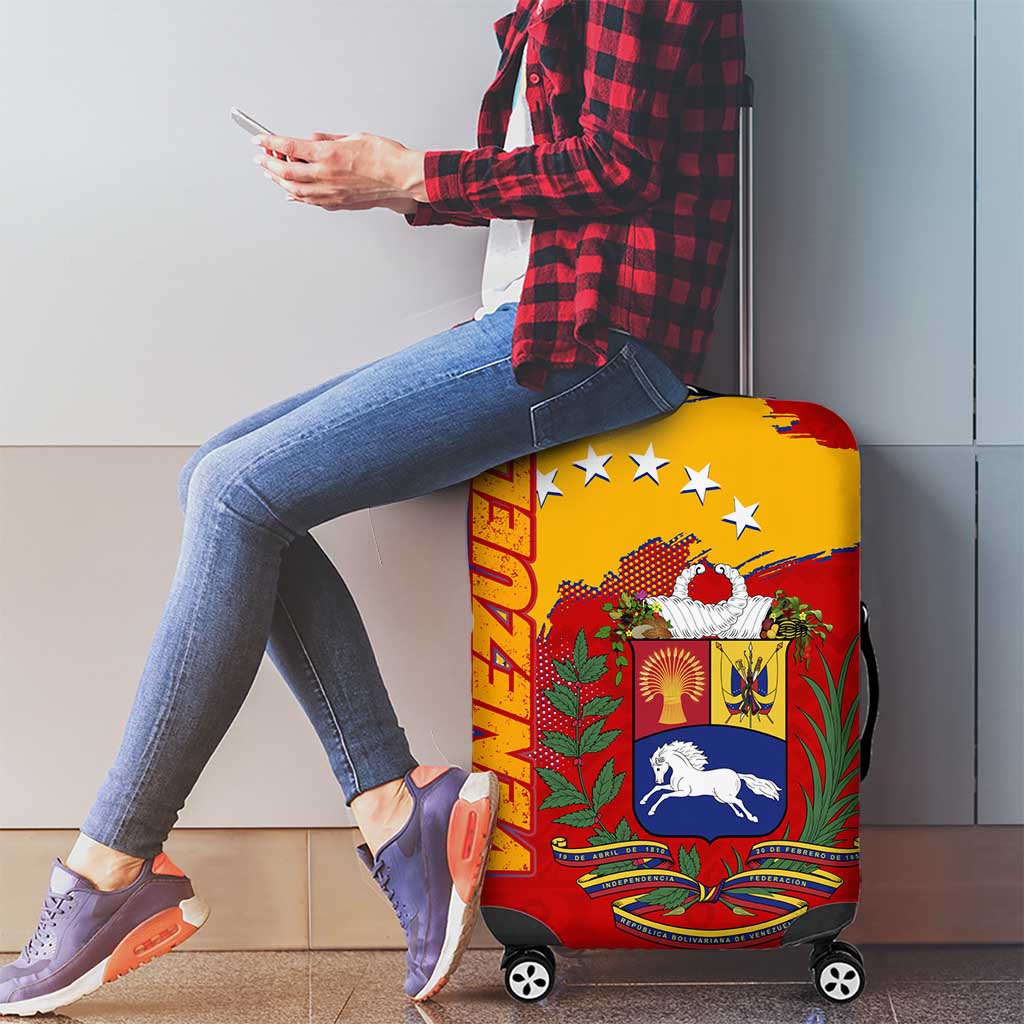 Venezuela Luggage Cover with National Coat of Arms Flag Map Spirit TS04
