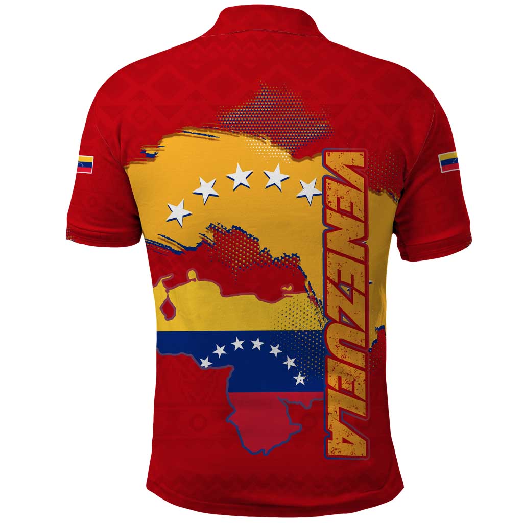 Venezuela Polo Shirt with National Coat of Arms Flag Map Spirit TS04