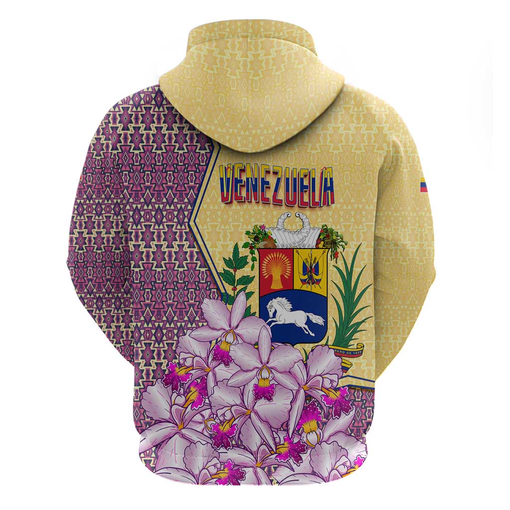 Venezuela Hoodie with National Bird Orchid Flower Coat of Arms Spirit TS04