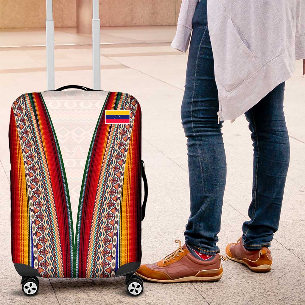 Venezuela Luggage Cover with Andean Multicolor Woven Textile Stripe Spirit TS04