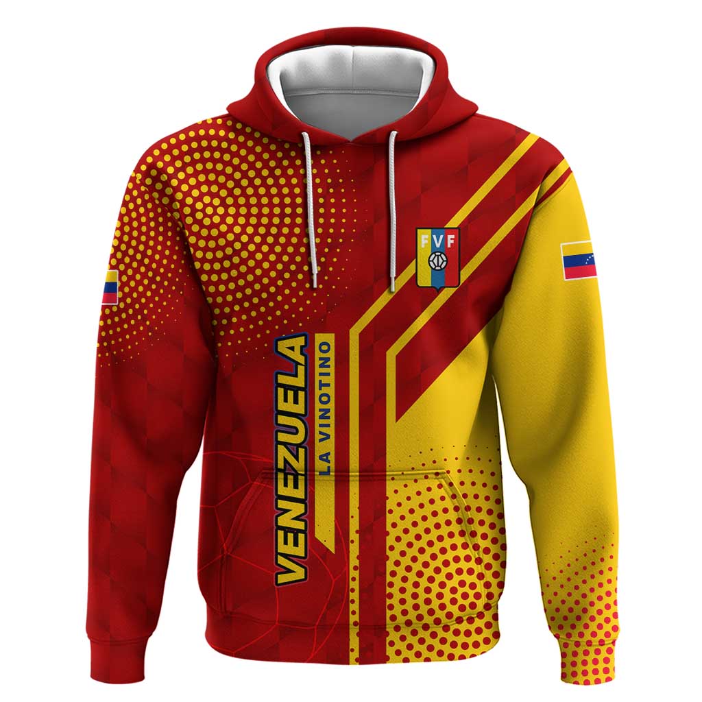 Venezuela Hoodie with La Vinotinto Football Federation Red Yellow Spirit TS04