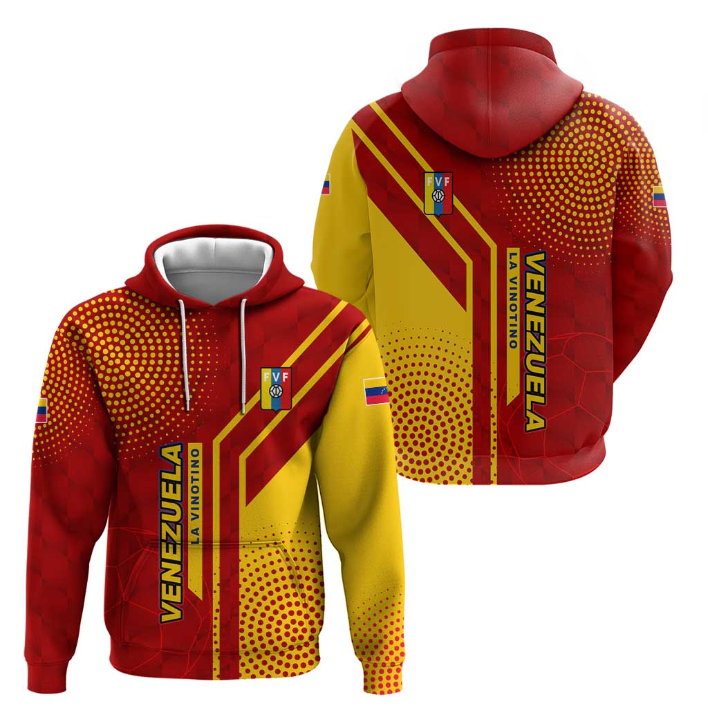 Venezuela Hoodie with La Vinotinto Football Federation Red Yellow Spirit TS04
