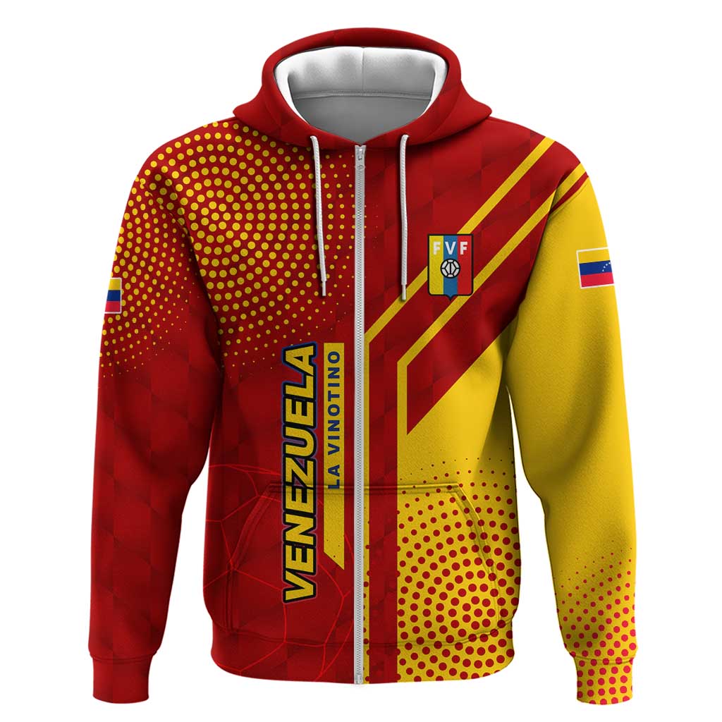 Venezuela Hoodie with La Vinotinto Football Federation Red Yellow Spirit TS04