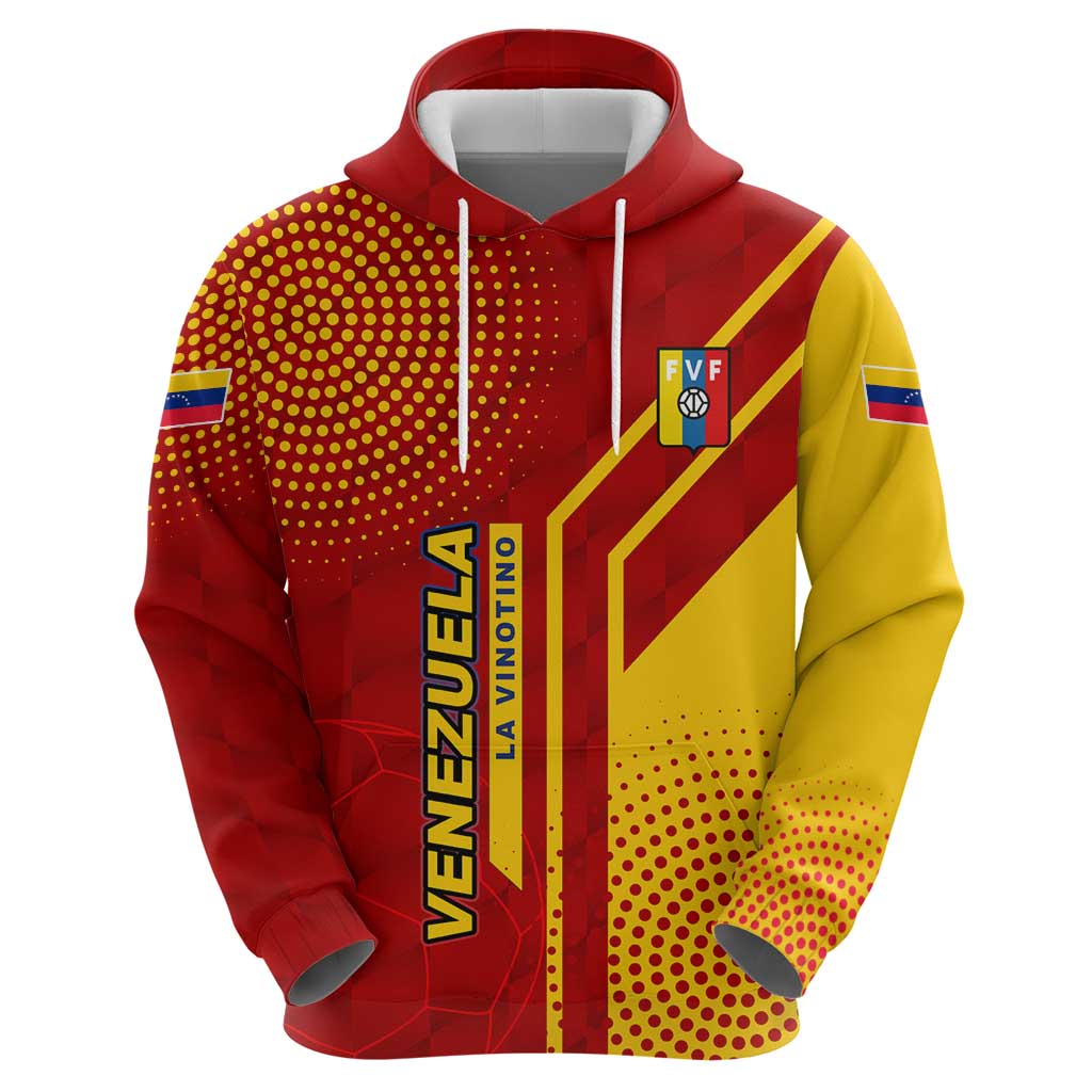 Venezuela Hoodie with La Vinotinto Football Federation Red Yellow Spirit TS04