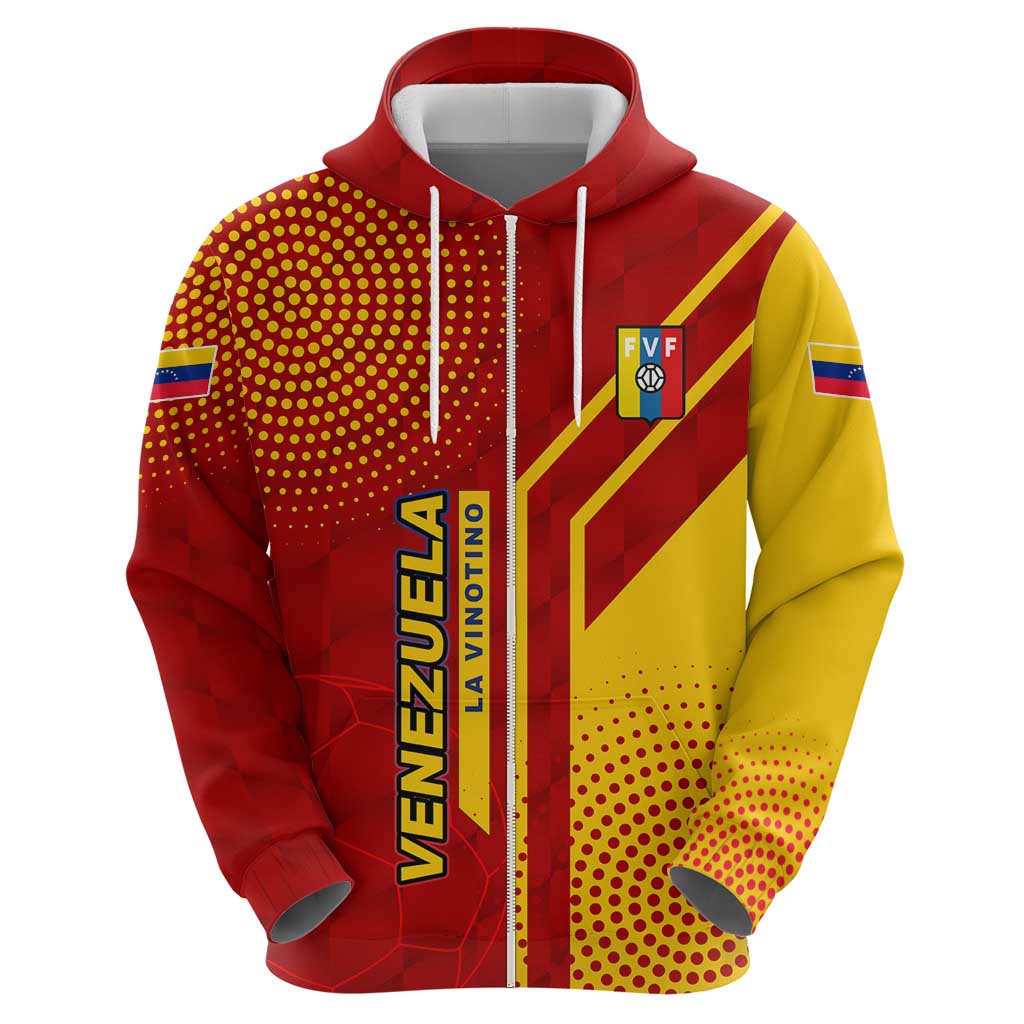 Venezuela Hoodie with La Vinotinto Football Federation Red Yellow Spirit TS04