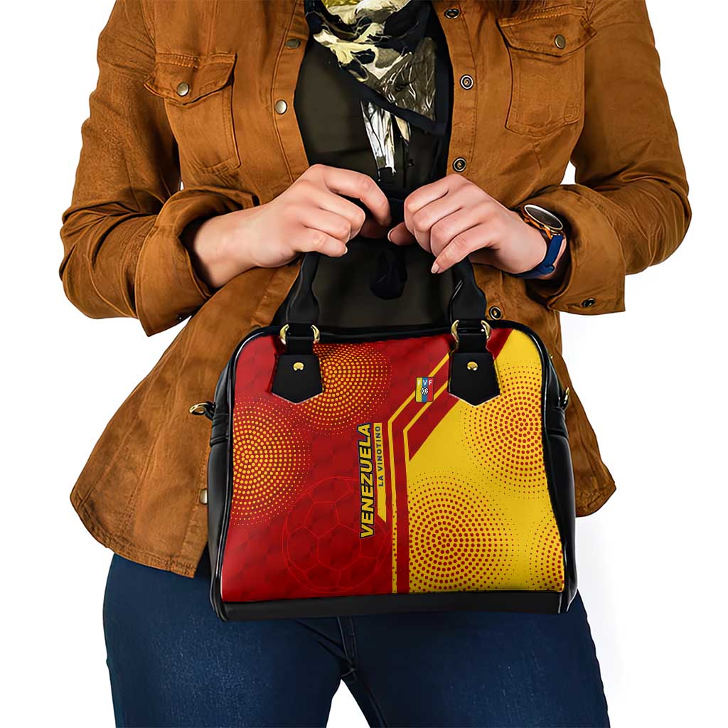 Venezuela Shoulder Handbag with La Vinotinto Football Federation Red Yellow Spirit TS04