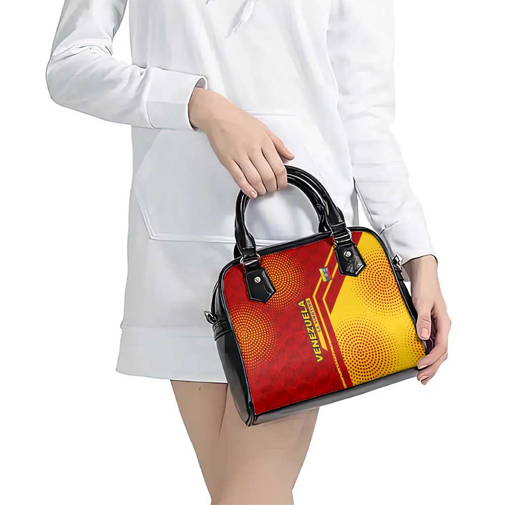 Venezuela Shoulder Handbag with La Vinotinto Football Federation Red Yellow Spirit TS04