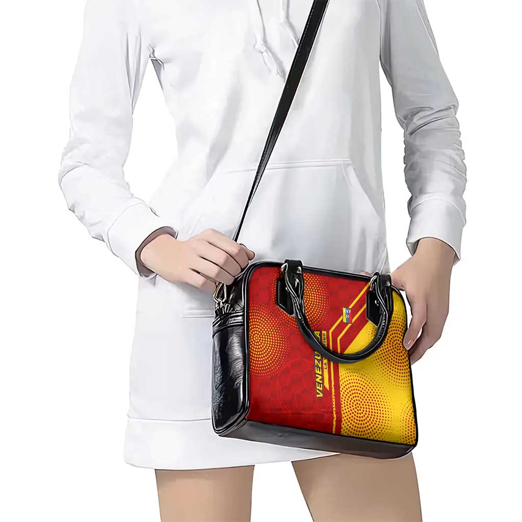 Venezuela Shoulder Handbag with La Vinotinto Football Federation Red Yellow Spirit TS04