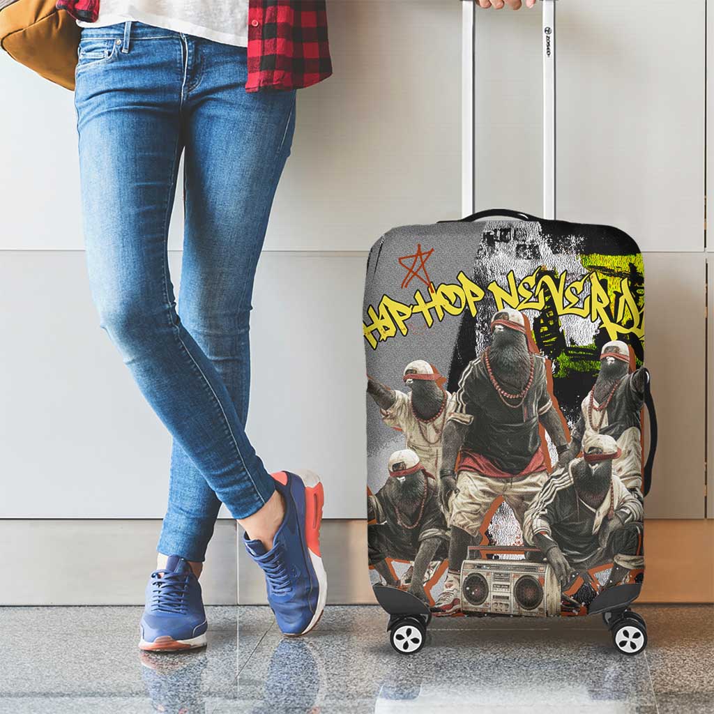 Boombox Breakdancer Luggage Cover with Grafiti Art and Grunge Street Hip Hop Style TS04