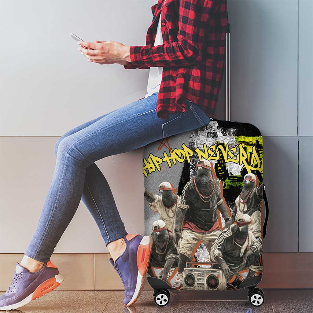 Boombox Breakdancer Luggage Cover with Grafiti Art and Grunge Street Hip Hop Style TS04