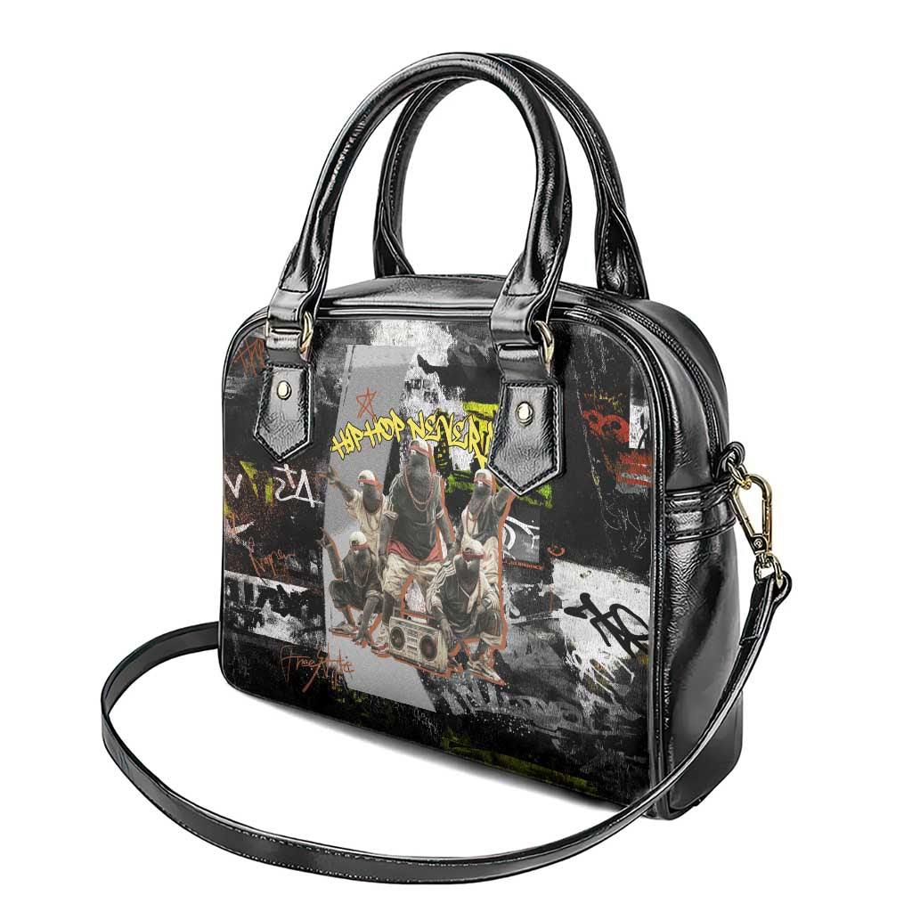 Boombox Breakdancer Shoulder Handbag with Grafiti Art and Grunge Street Hip Hop Style TS04
