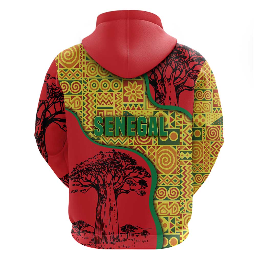 Senegal Hoodie with Baobab Tree and African Tribal Pattern Design TS04