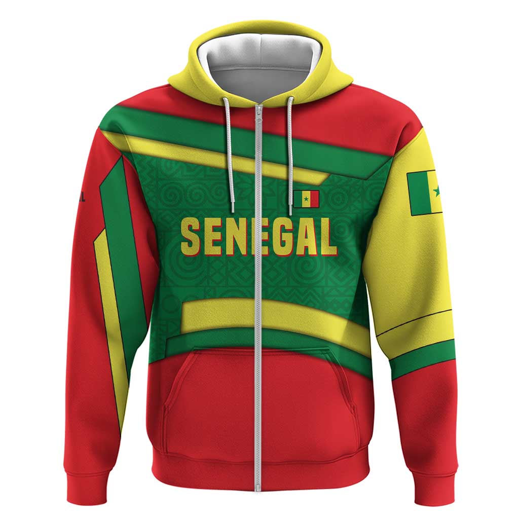 Senegal Hoodie with Flamingo Design and Rooted in Culture Slogan TS04