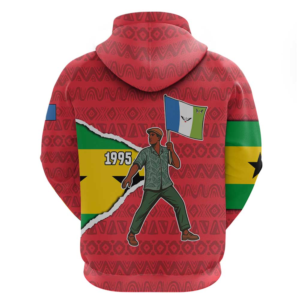 Autonomous Region of Principe Independence Hoodie with 1995 Flag Design and Cultural Pattern TS04