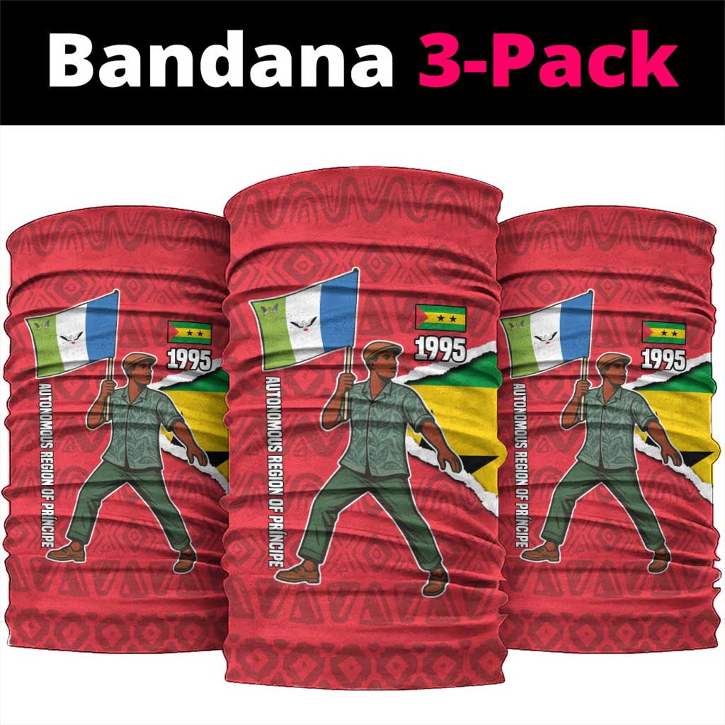 Autonomous Region of Principe Independence Neck Gaiter with 1995 Flag Design and Cultural Pattern TS04