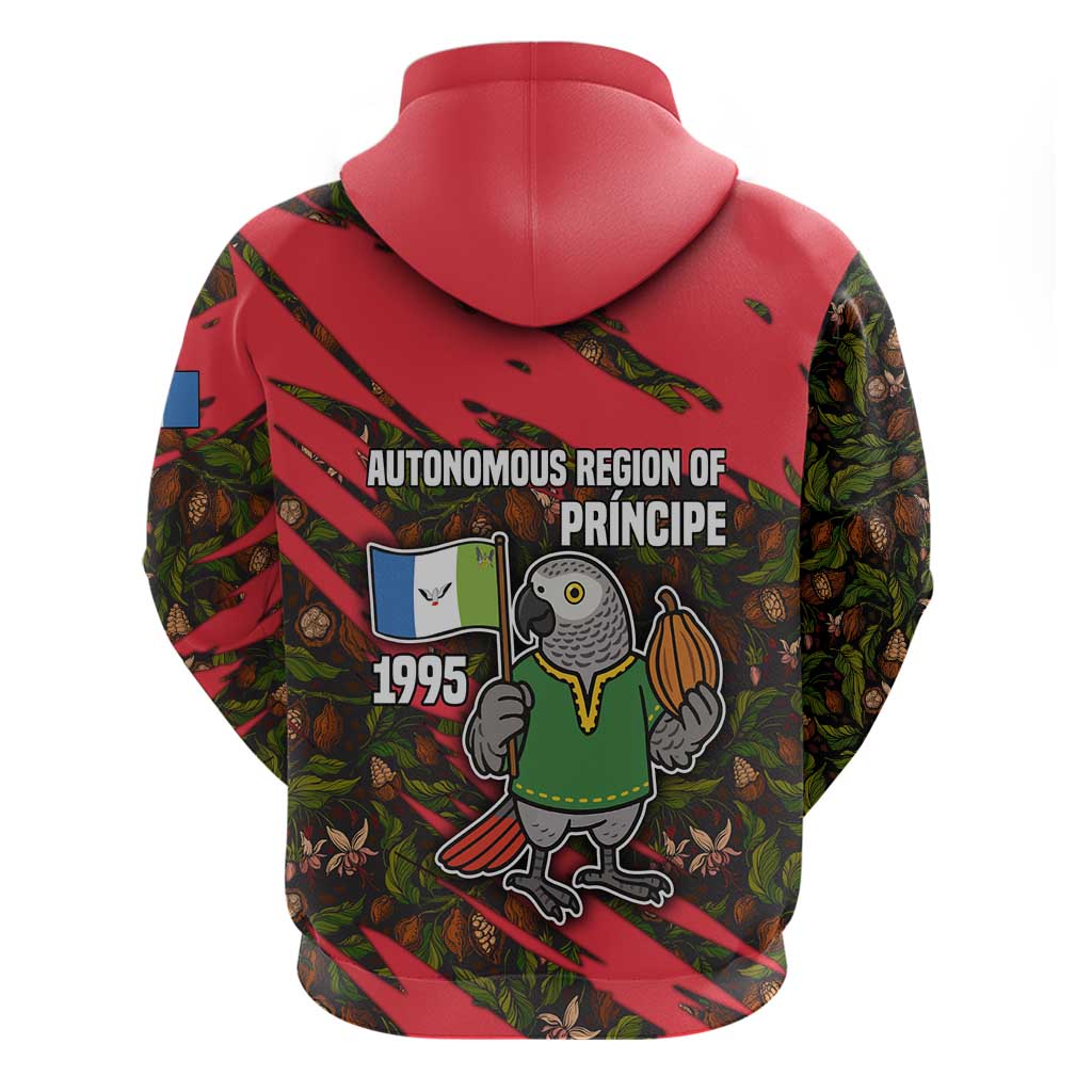 Principe Autonomous Region Hoodie with Parrot Cacao and 1995 Flag Design TS04