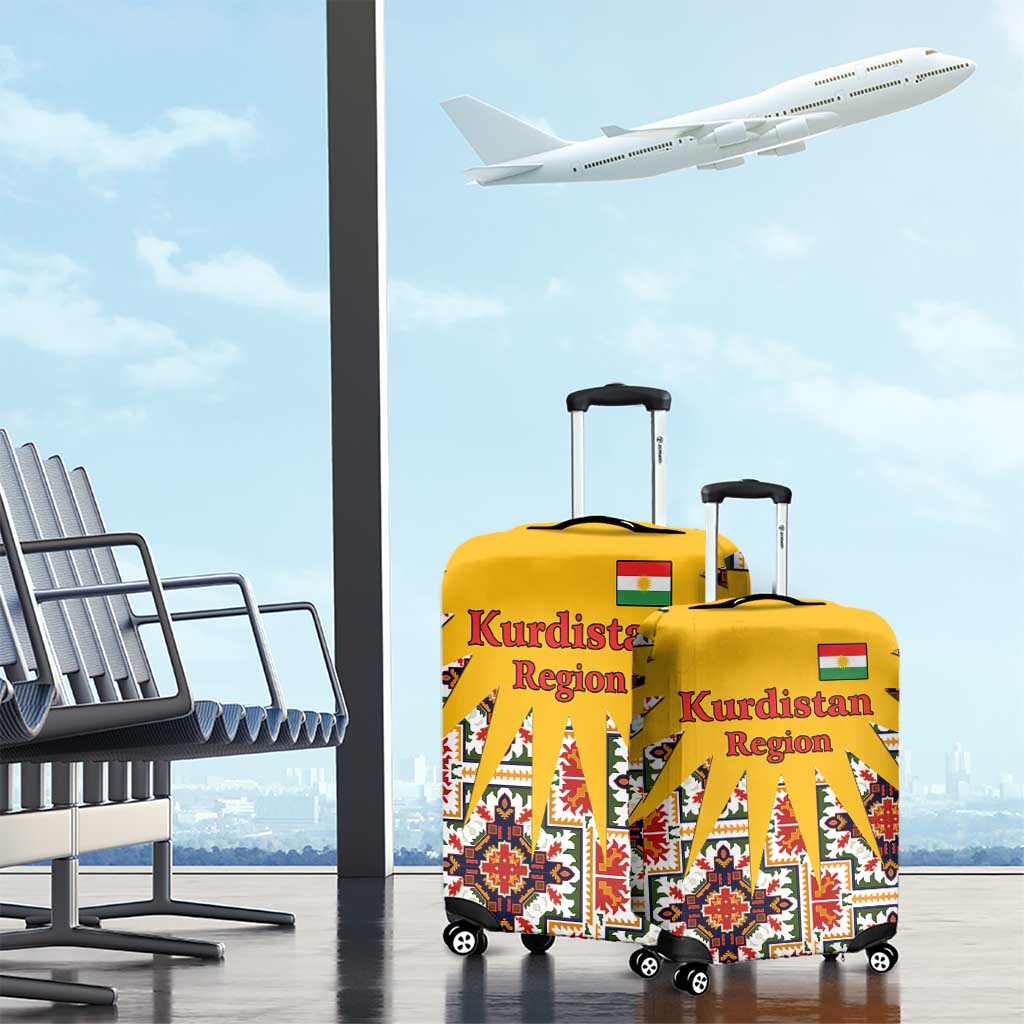 Iraq Kurdistan Region Luggage Cover Traditional Pattern Yellow Red Green TS04