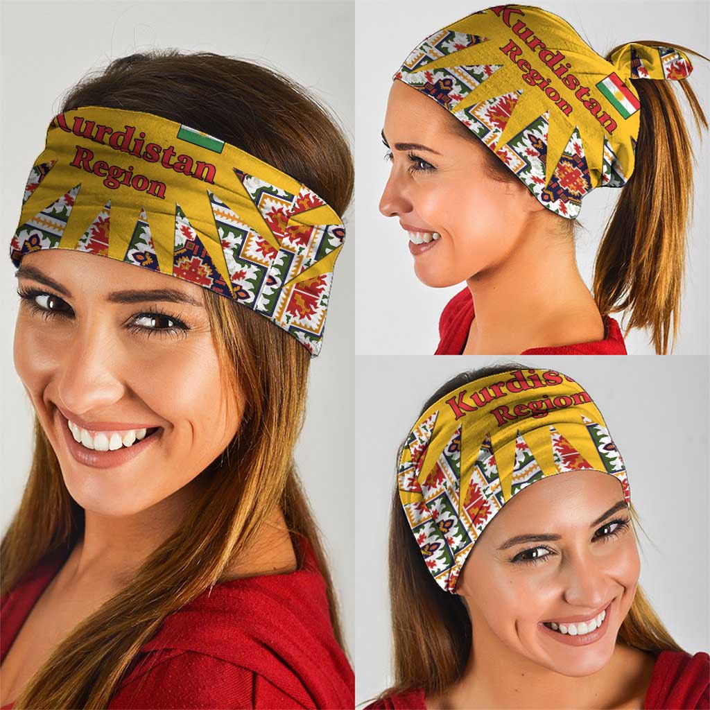 Iraq Kurdistan Region Neck Gaiter Traditional Pattern Yellow Red Green TS04