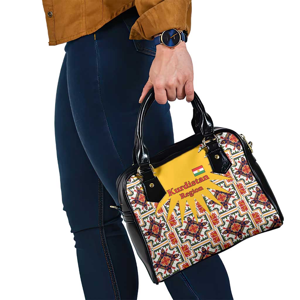 Iraq Kurdistan Region Shoulder Handbag Traditional Pattern Yellow Red Green TS04